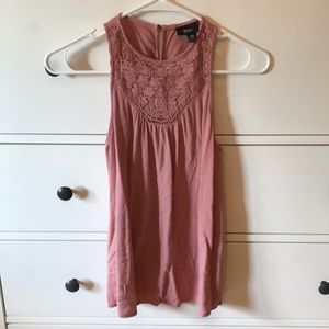 Embroidered Pink Tank